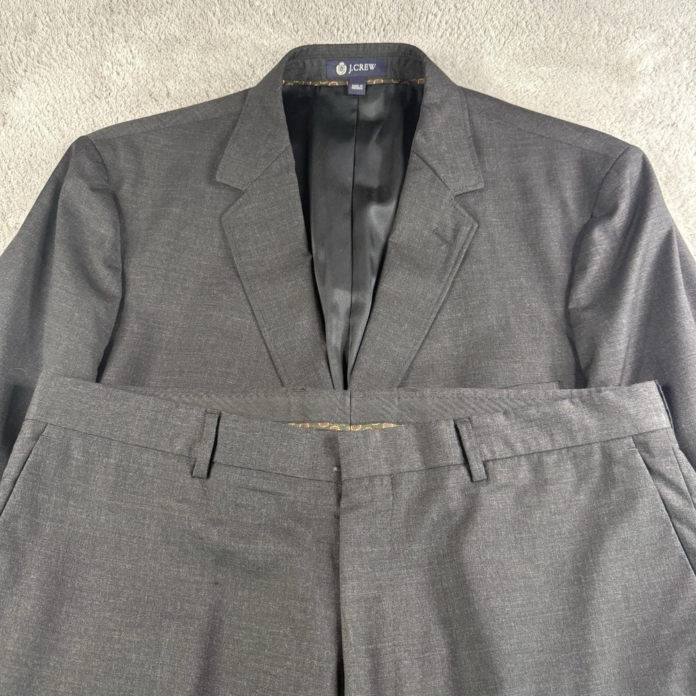 J.Crew Mens 46R 36W Gray Wool 2 Piece Suit Ludlow Style 74524 Made Mexico